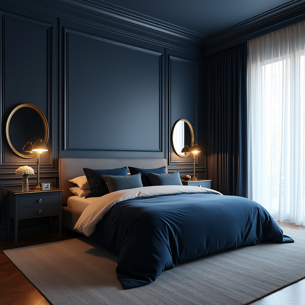Navy Blue Bedroom Aesthetic 26