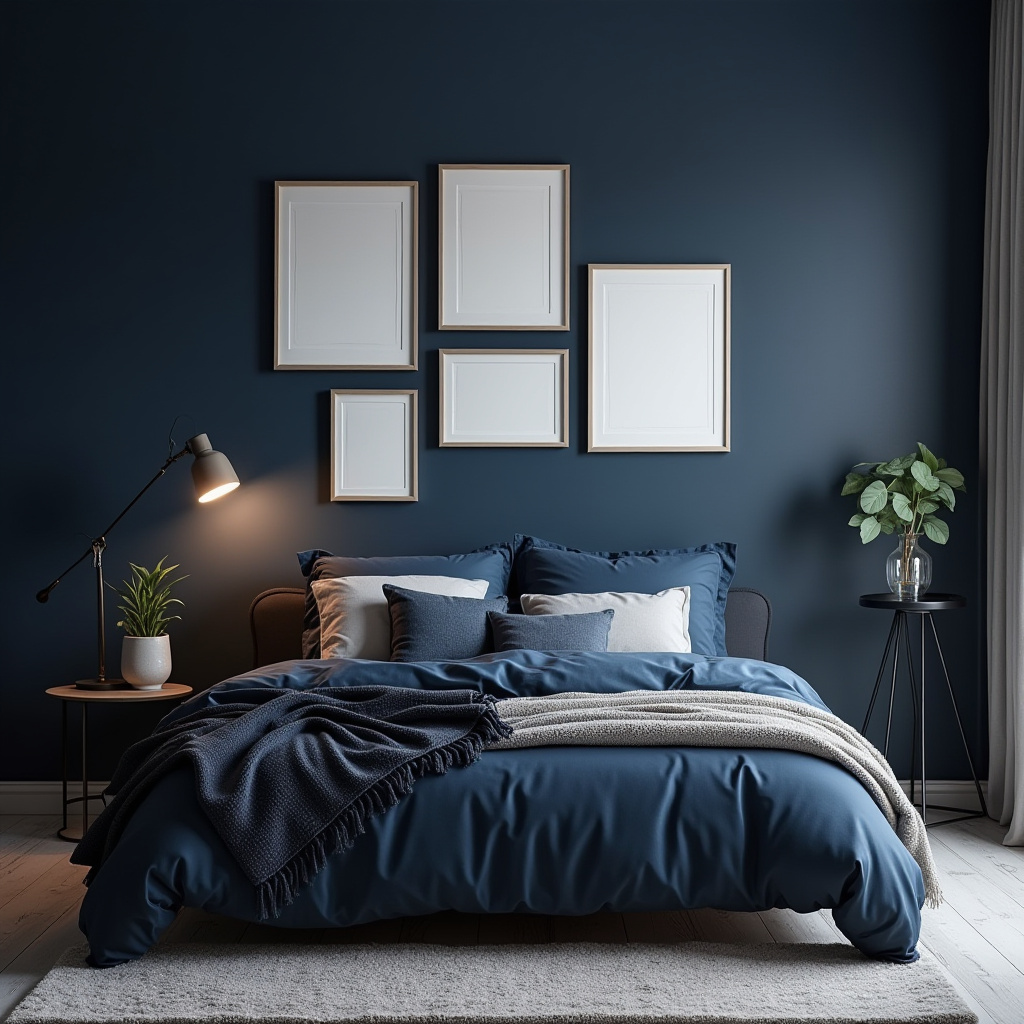 Navy Blue Bedroom Aesthetic 7