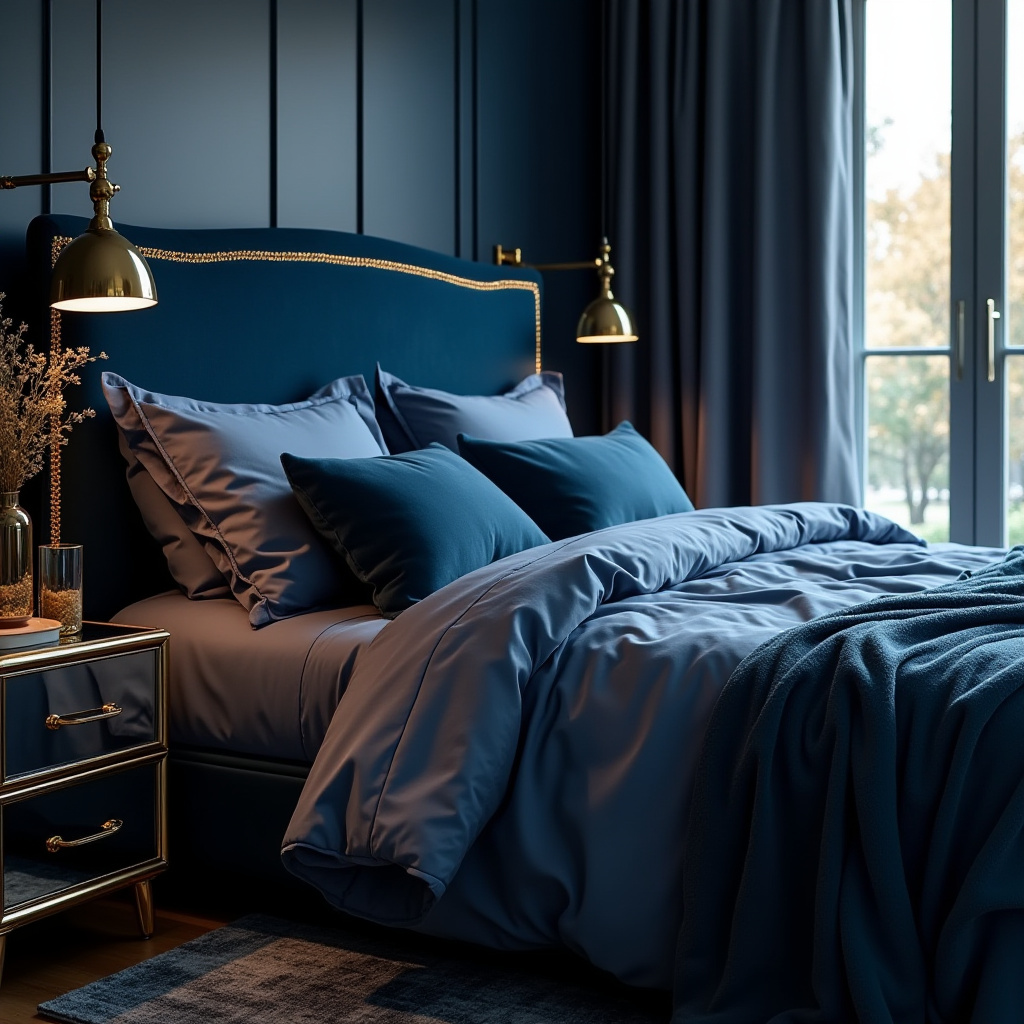 Navy Blue Bedroom Aesthetic 8