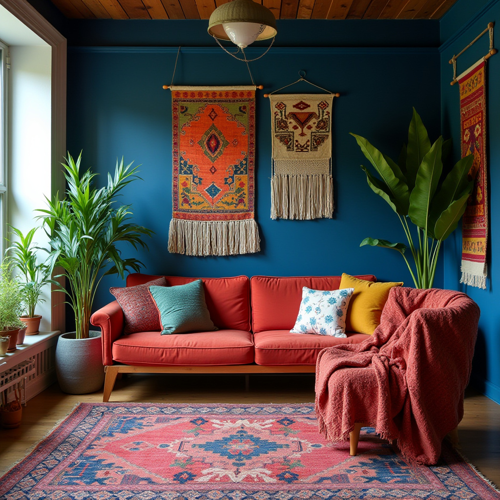Navy Walls Living Room 4