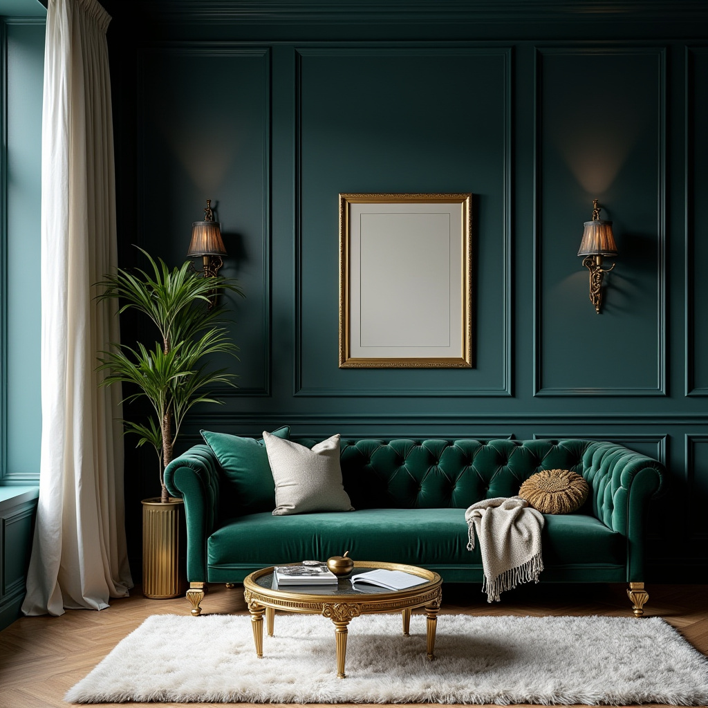 Navy Walls Living Room 5