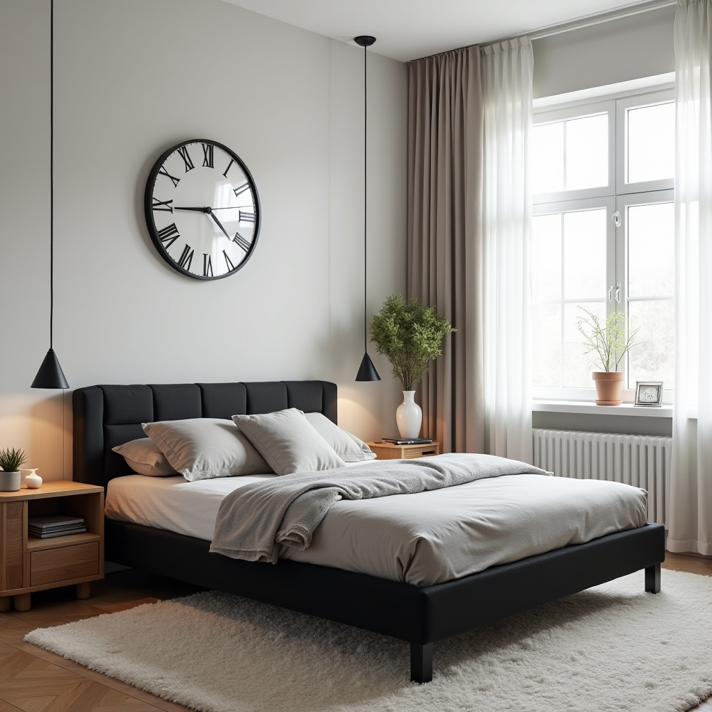 Neutral And Black Bedroom 12
