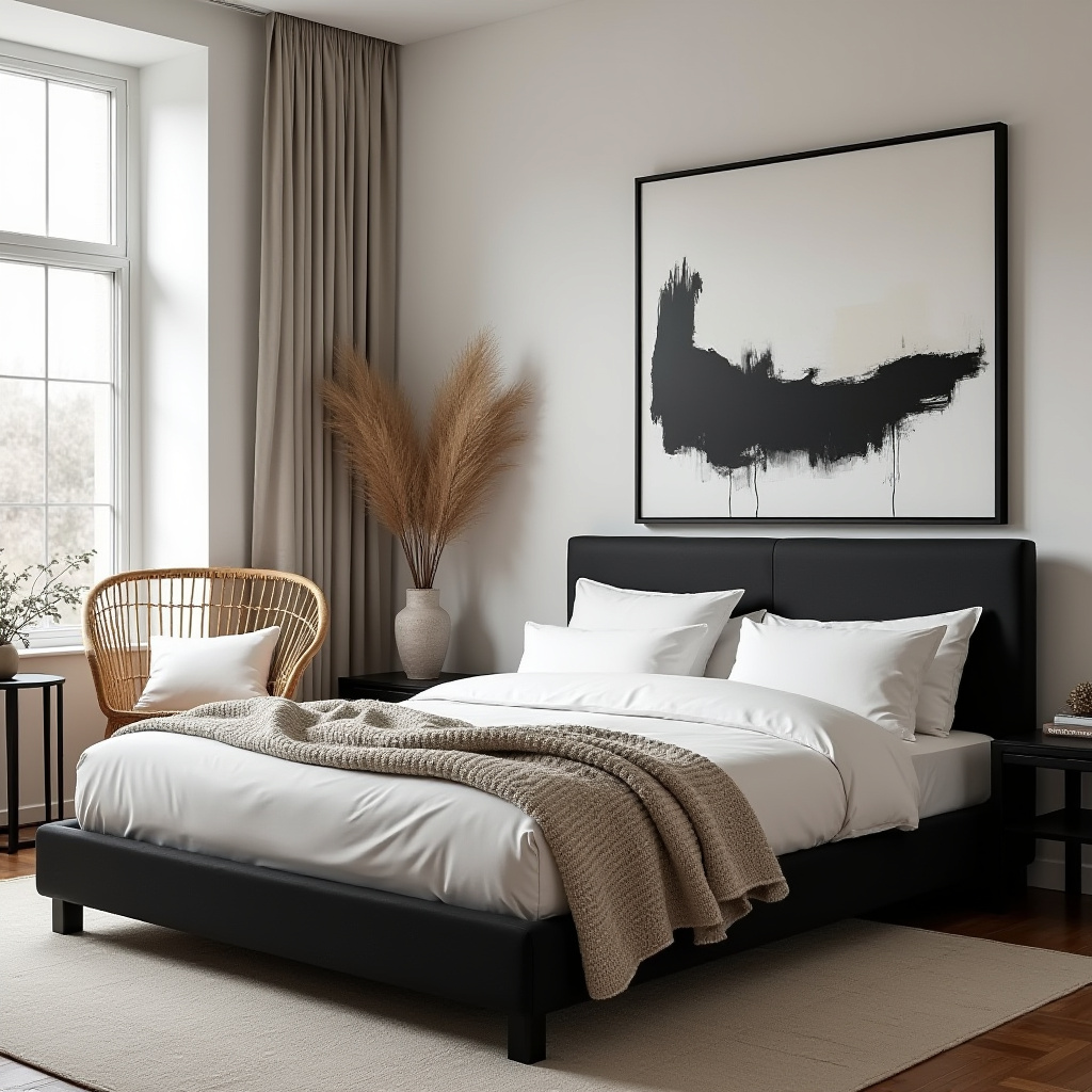 Neutral And Black Bedroom 2
