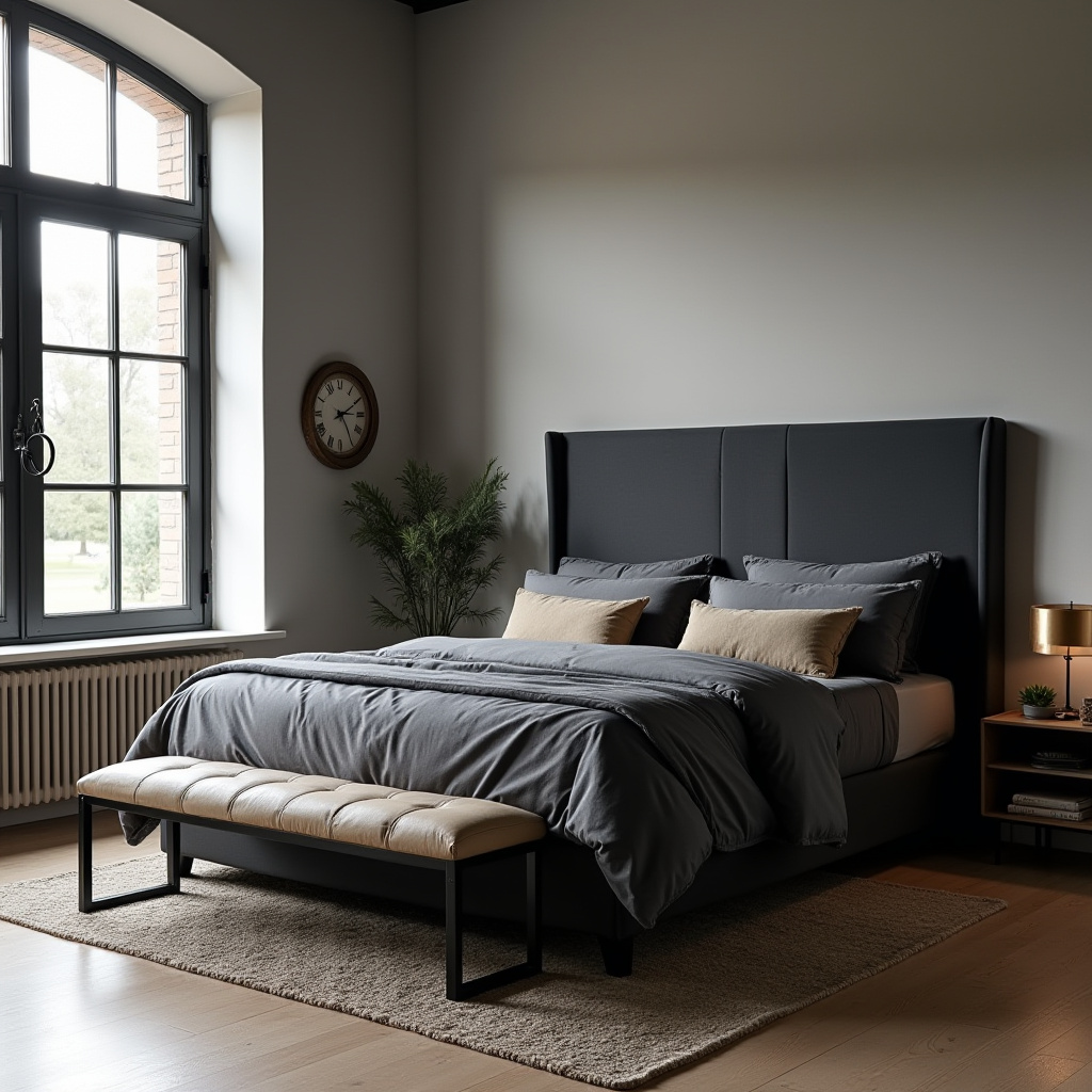 Neutral And Black Bedroom 24