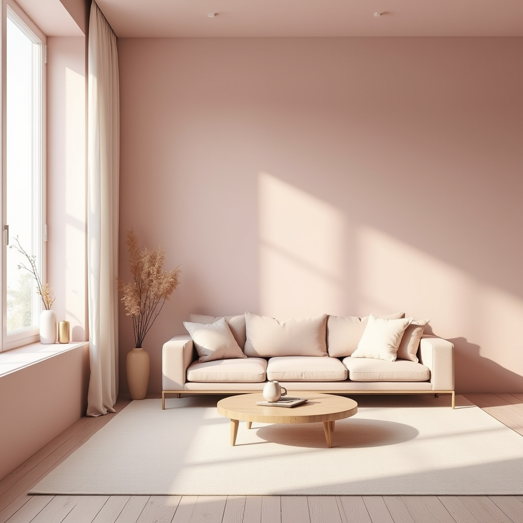 Pink Living Room Walls 10