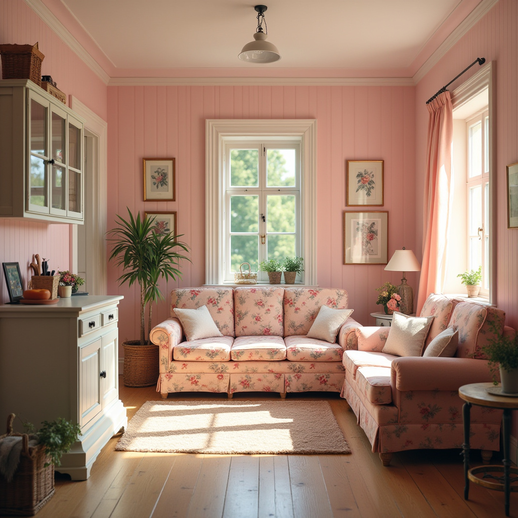 Pink Living Room Walls 11