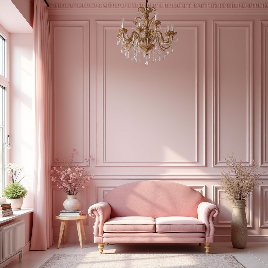 Pink Living Room Walls 17