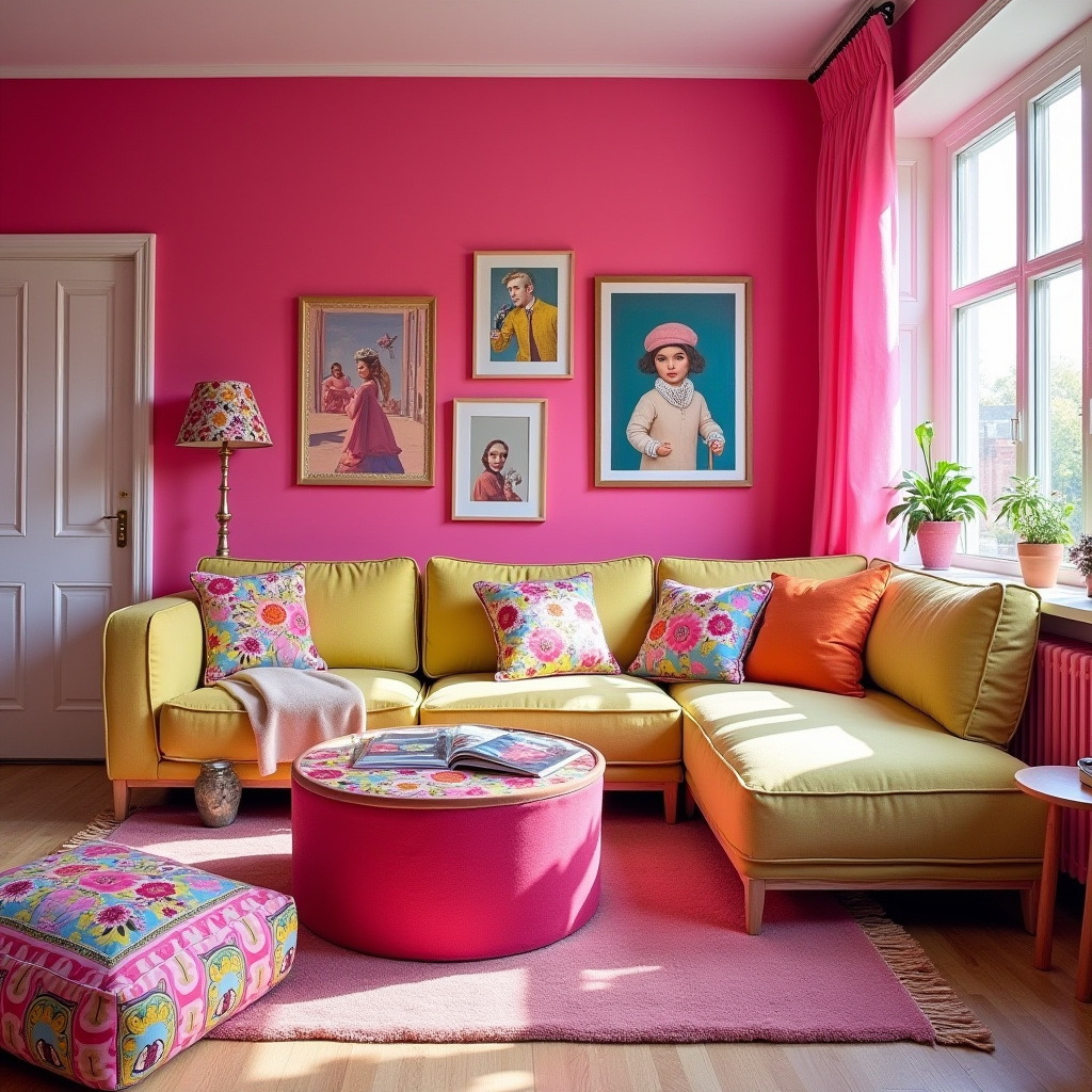 Pink Living Room Walls 18