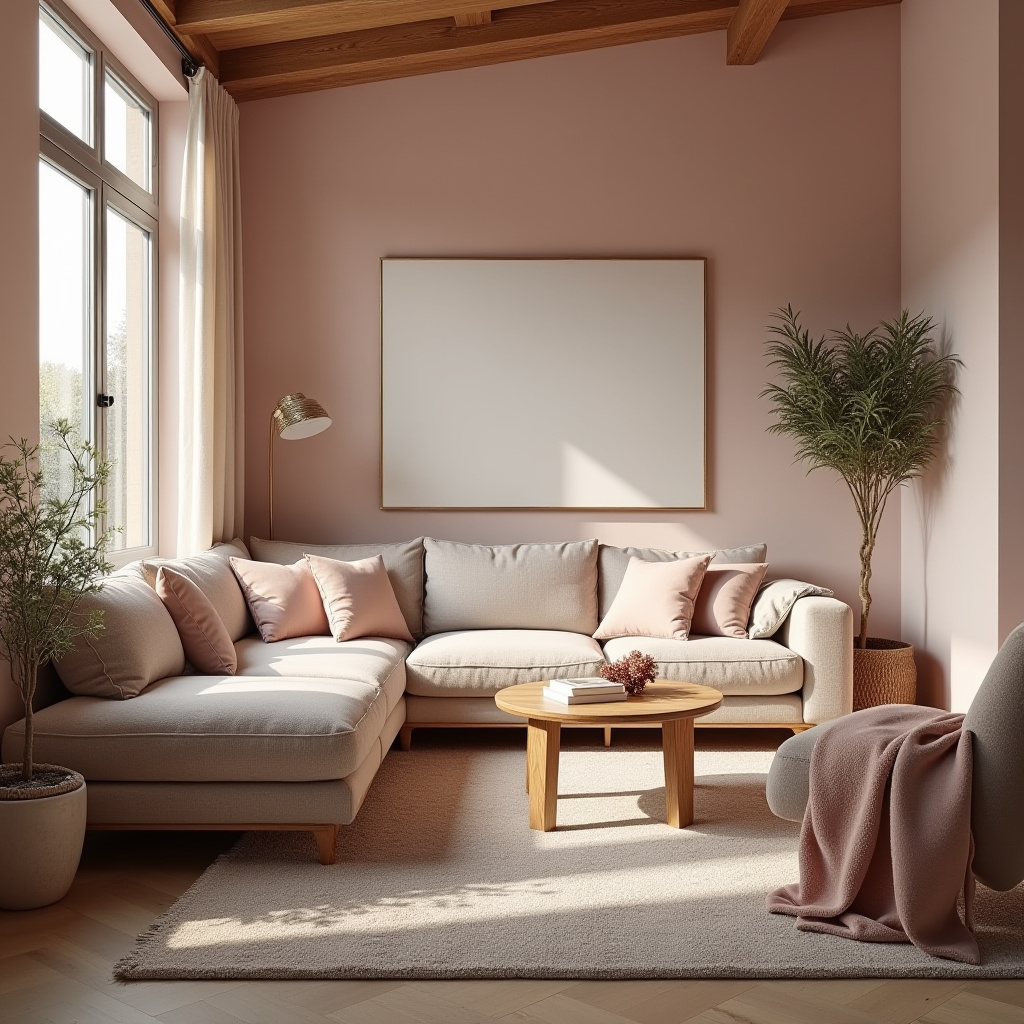 Pink Living Room Walls 19