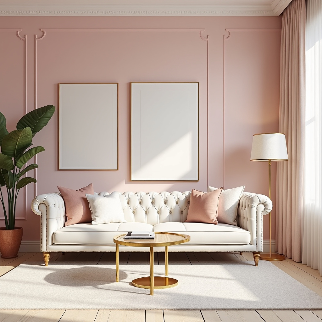 Pink Living Room Walls 20