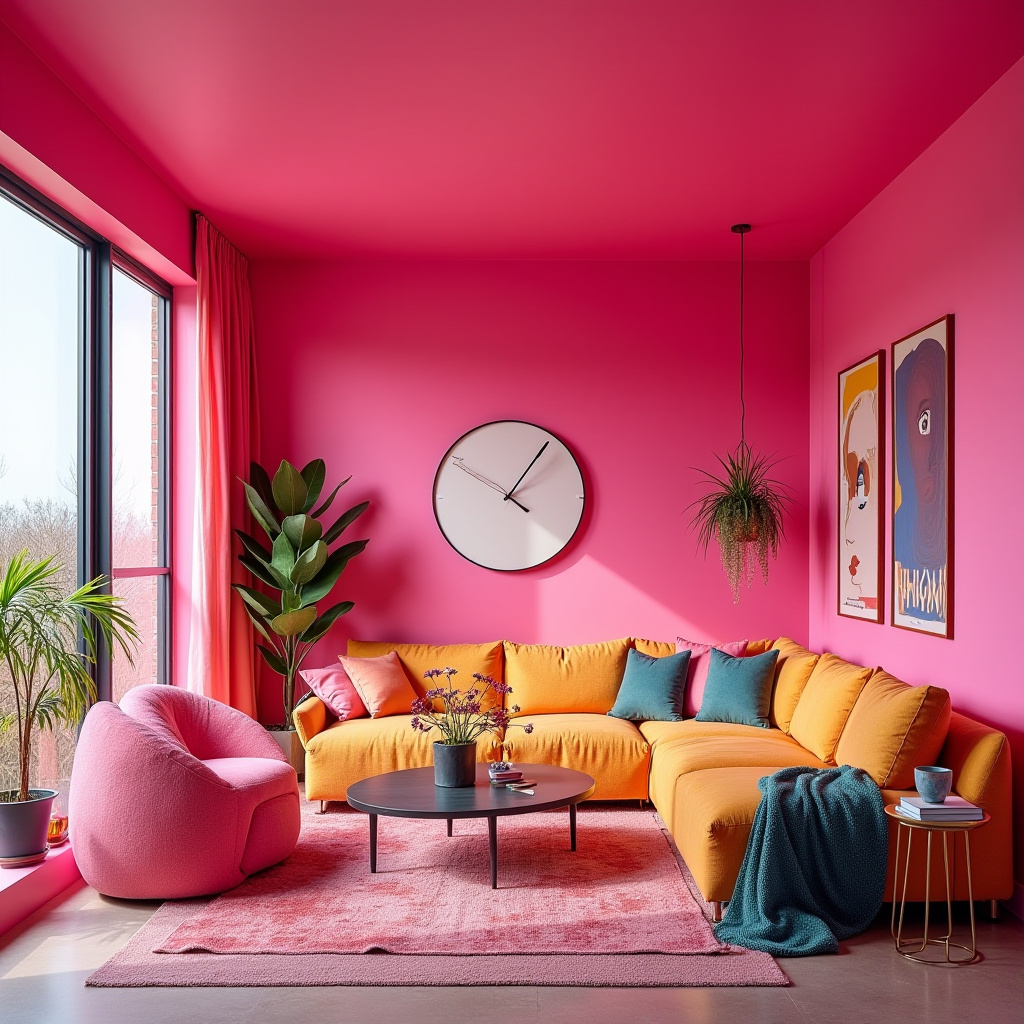 Pink Living Room Walls 24