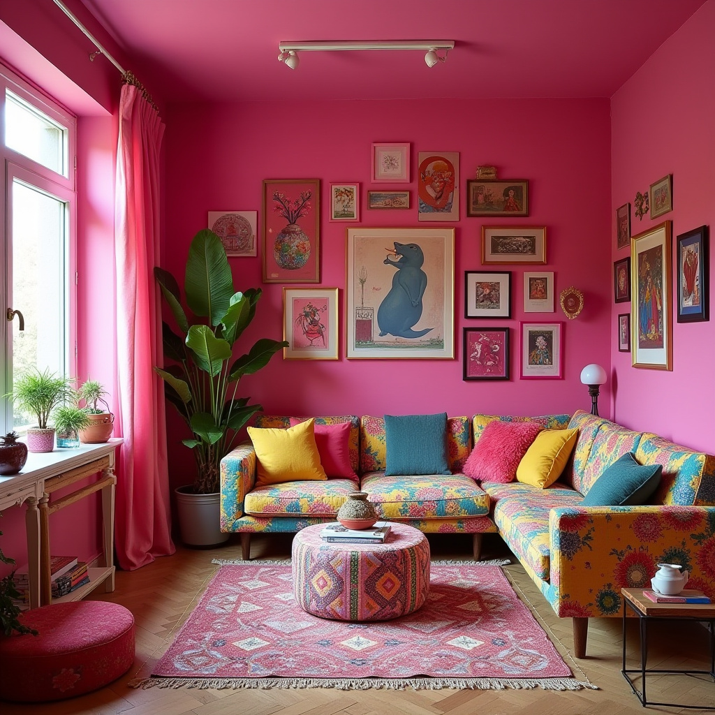 Pink Living Room Walls 26