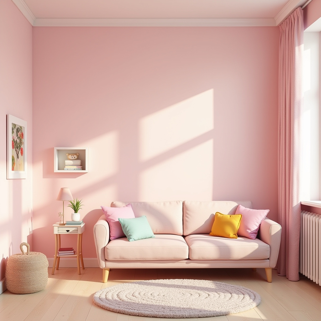 Pink Living Room Walls 28