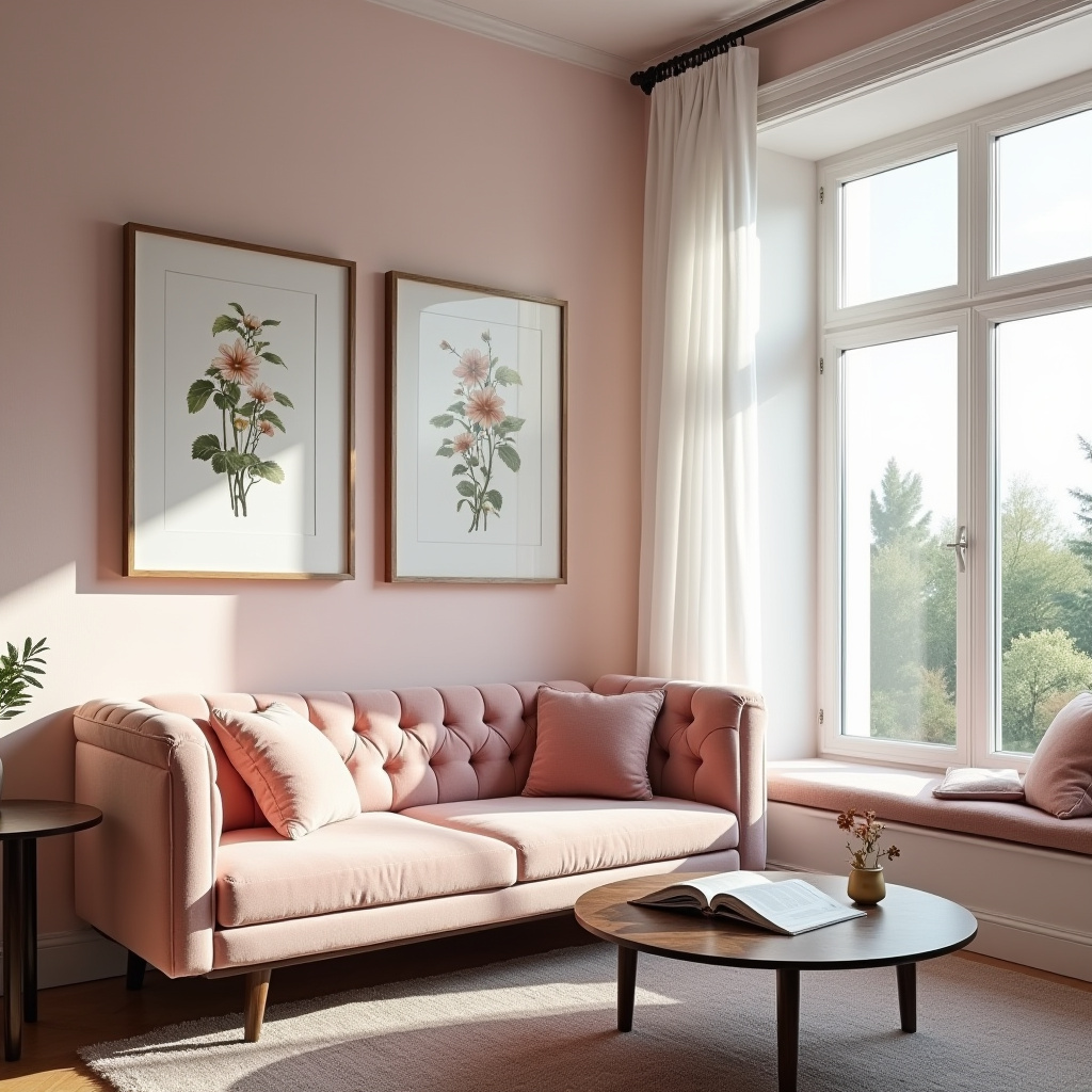 Pink Living Room Walls 3
