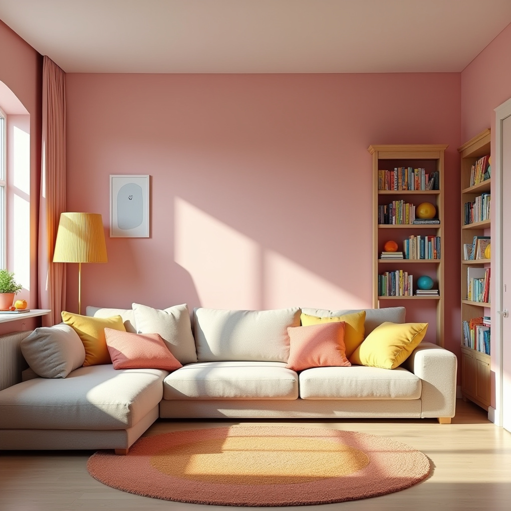 Pink Living Room Walls 6