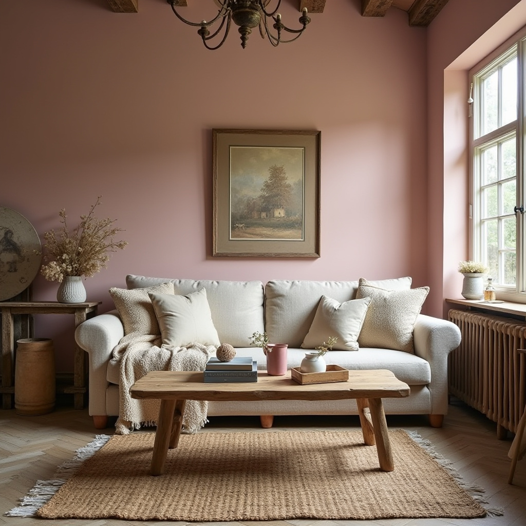 Pink Living Room Walls 7