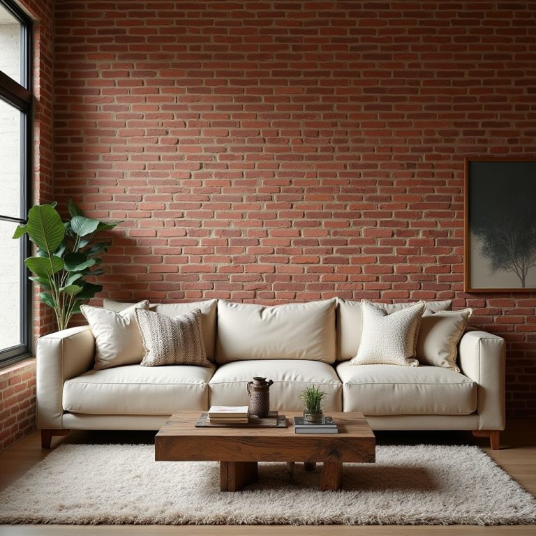 Red Brick Wall Living Room 1