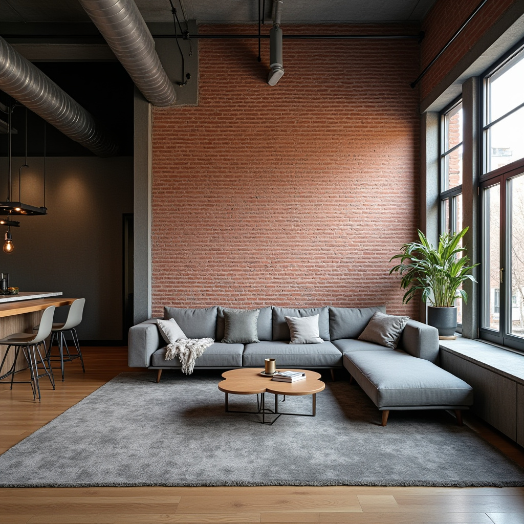 Red Brick Wall Living Room 12
