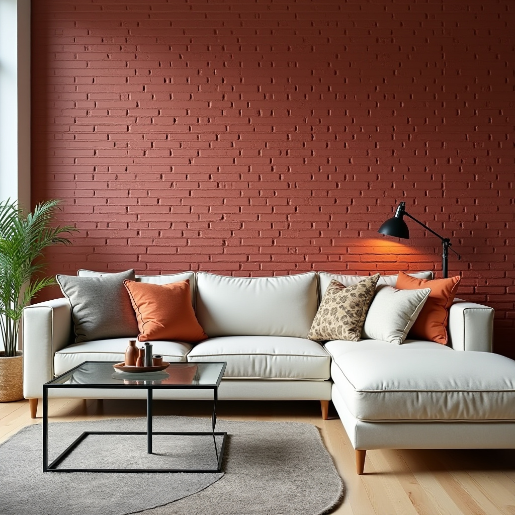 Red Brick Wall Living Room 25