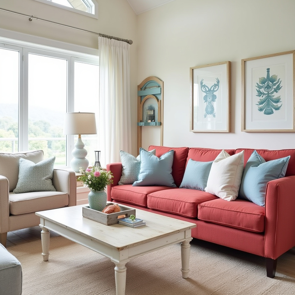 Red Couch Living Room 10