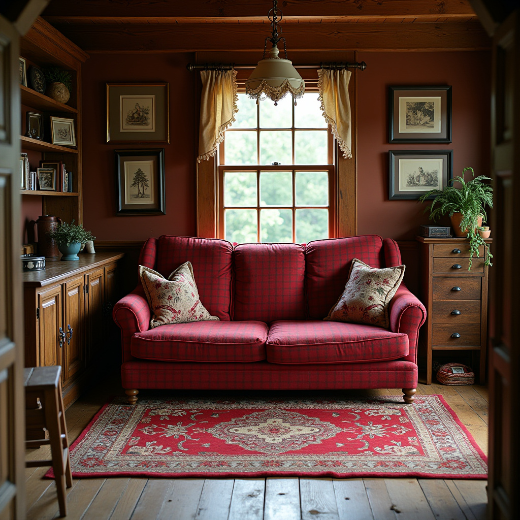Red Couch Living Room 12