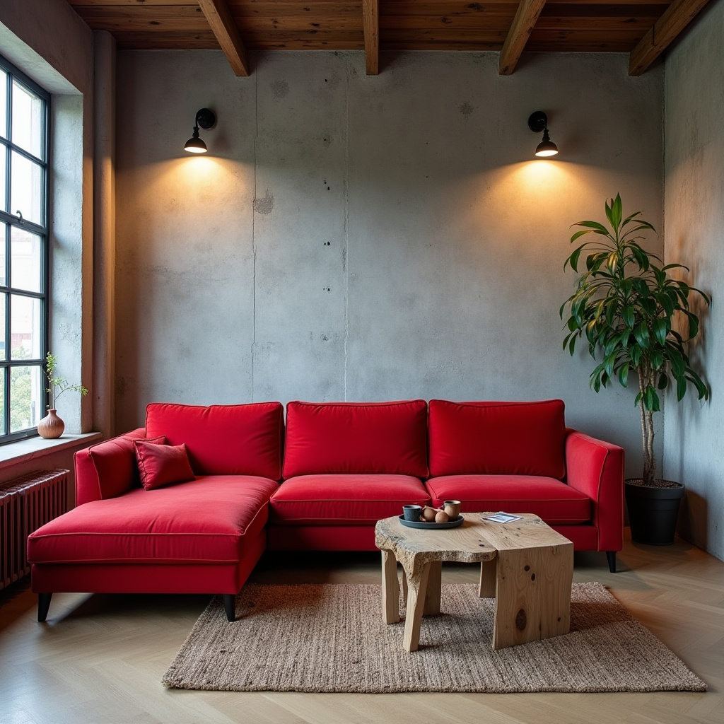 Red Couch Living Room 13