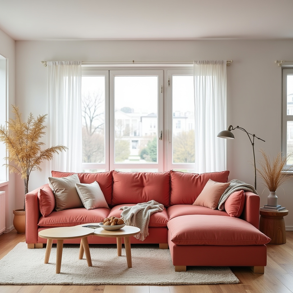 Red Couch Living Room 14