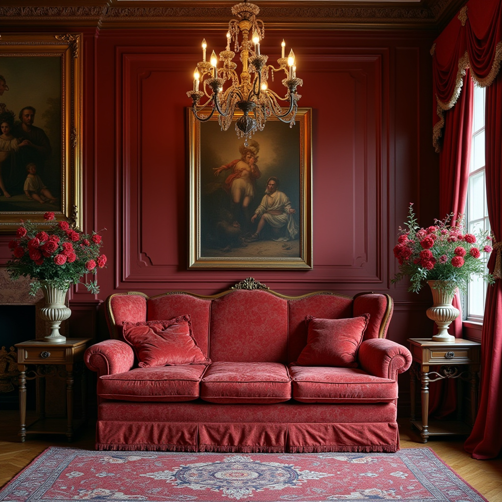 Red Couch Living Room 15