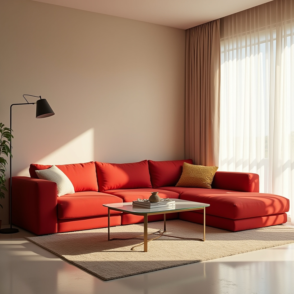 Red Couch Living Room 2