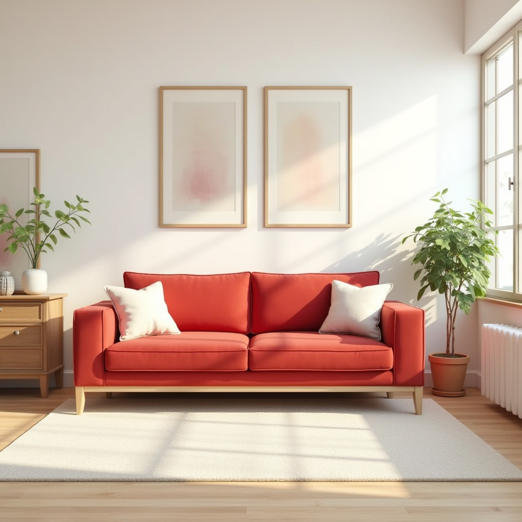 Red Couch Living Room 20