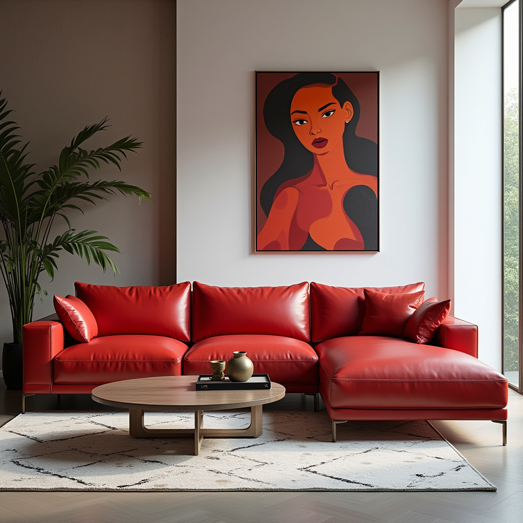 Red Couch Living Room 21