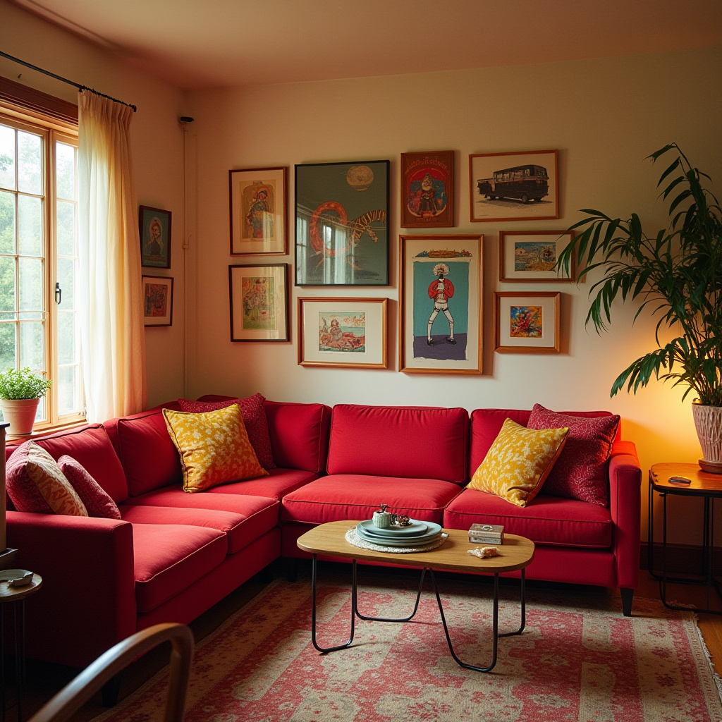 Red Couch Living Room 22