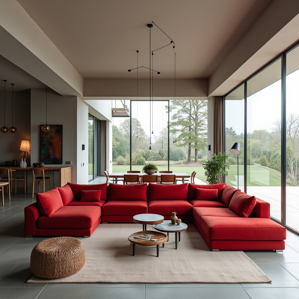 Red Couch Living Room 28