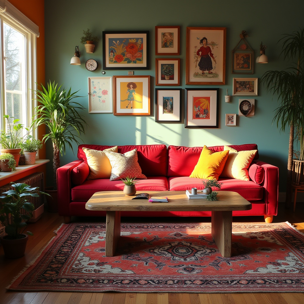 Red Couch Living Room 3
