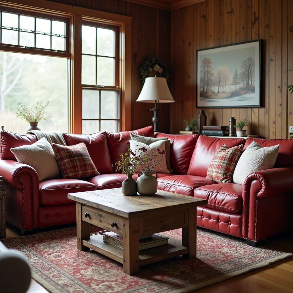 Red Couch Living Room 4
