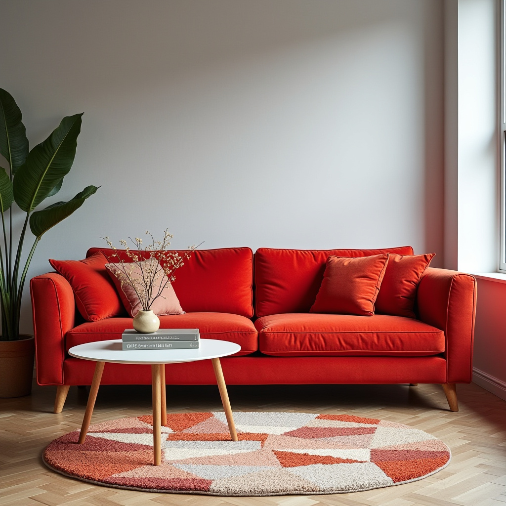 Red Couch Living Room 7