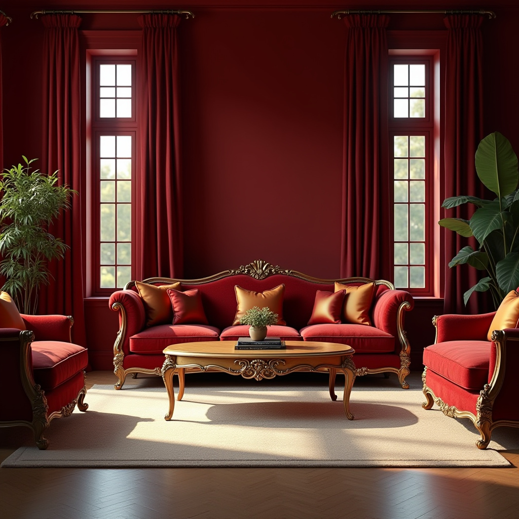 Red Living Room Decor 10