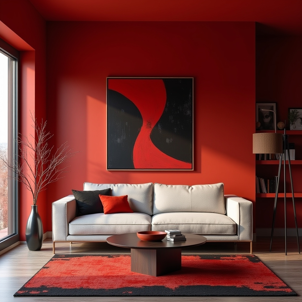 Red Living Room Decor 12