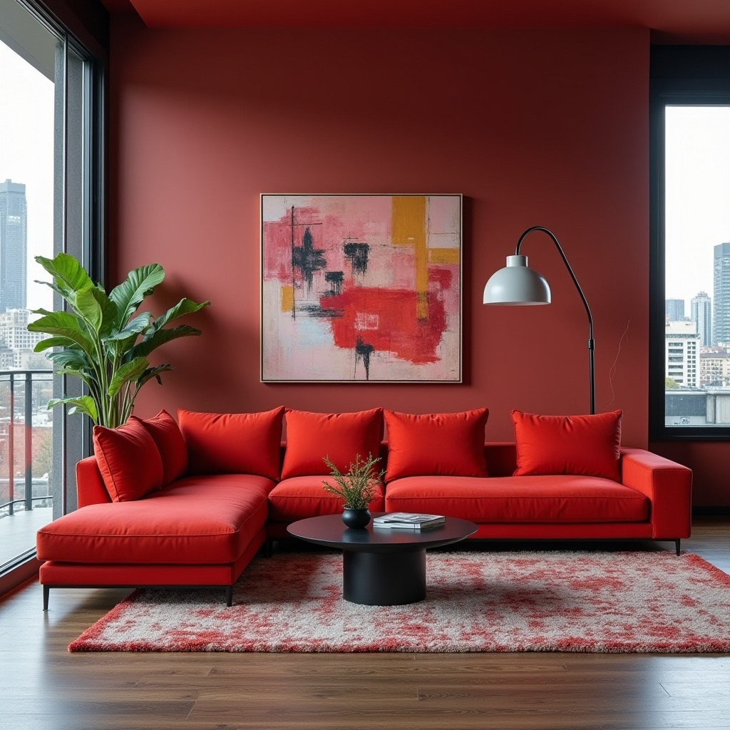 Red Living Room Decor 14