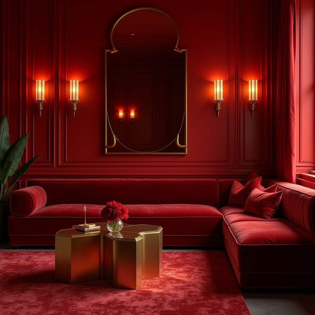 Red Living Room Decor 16