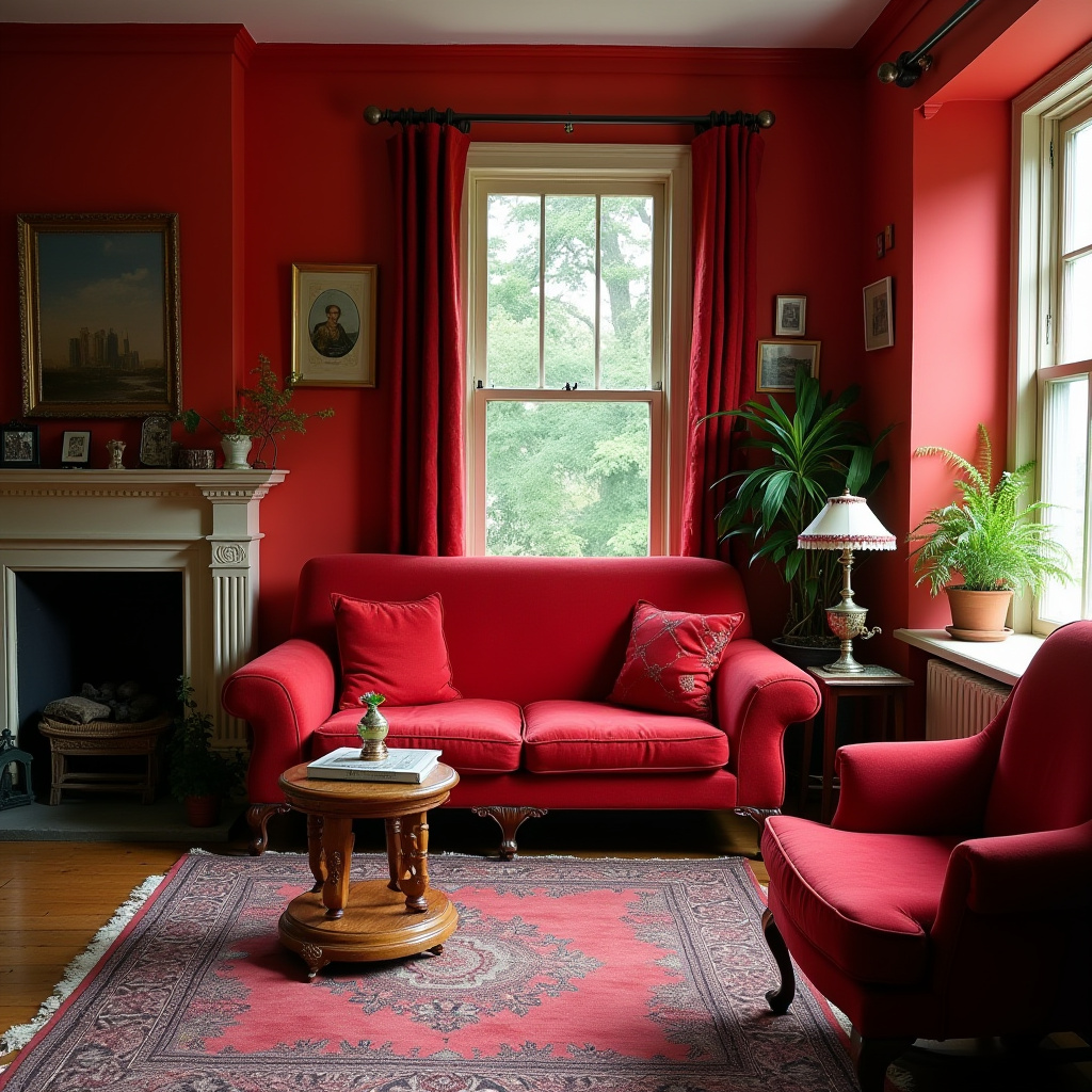 Red Living Room Decor 22
