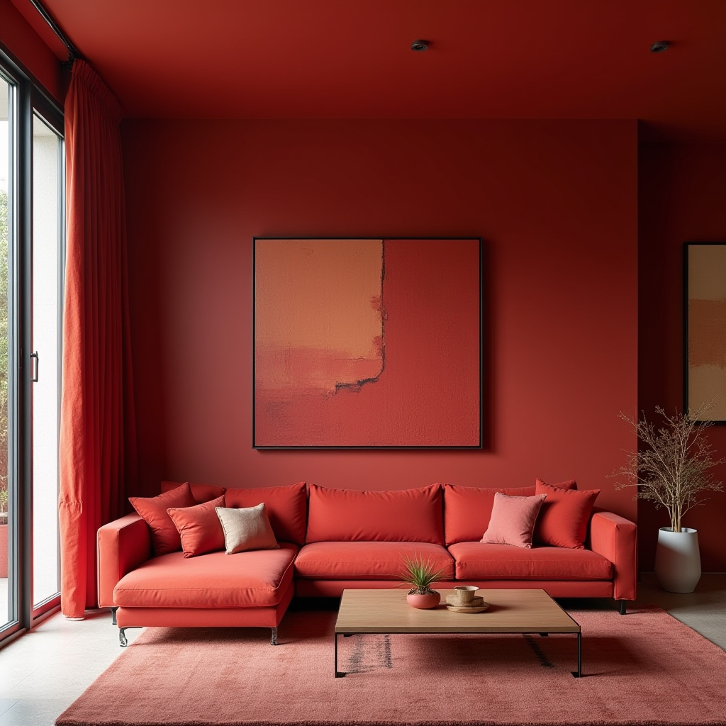 Red Living Room Decor 23