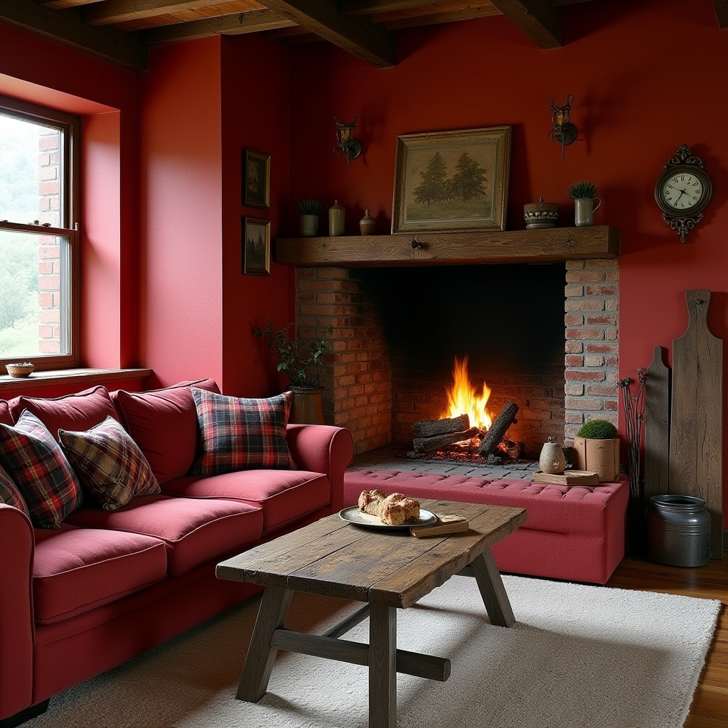 Red Living Room Decor 27