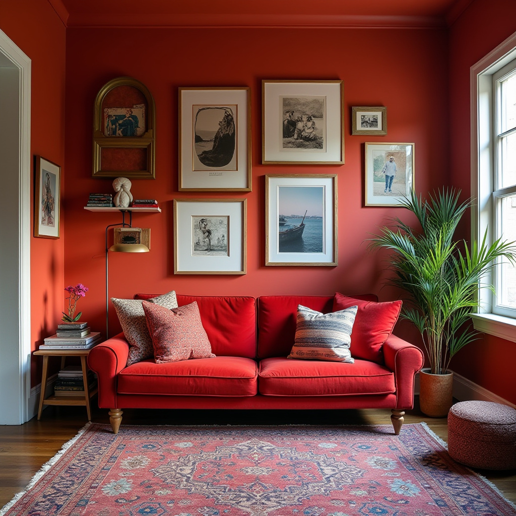 Red Living Room Decor 28