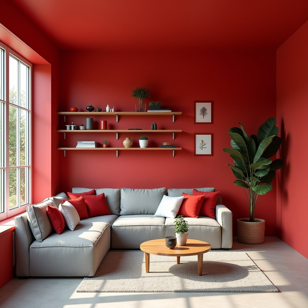Red Living Room Decor 6