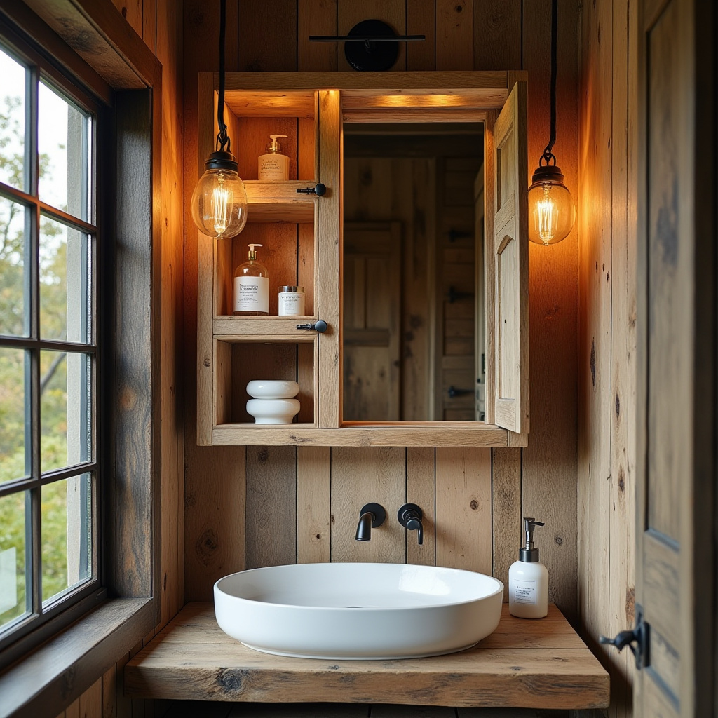 Rustic Bathroom Cabinet 10