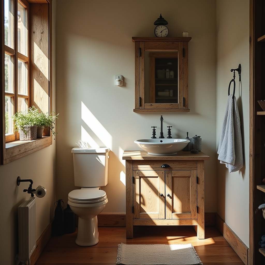 Rustic Bathroom Cabinet 13