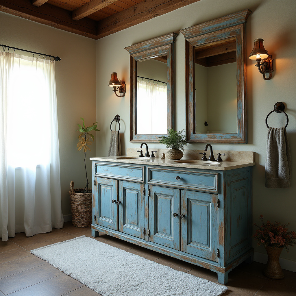Rustic Bathroom Cabinet 14
