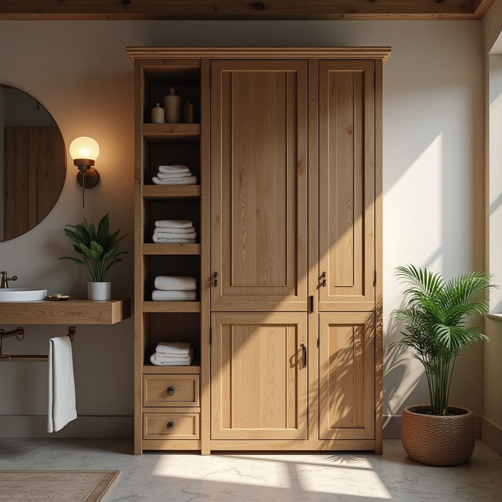 Rustic Bathroom Cabinet 15