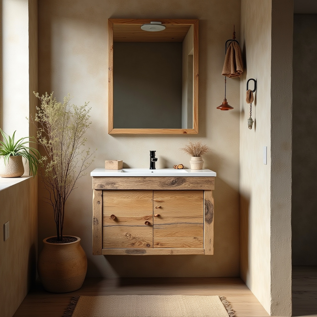 Rustic Bathroom Cabinet 17